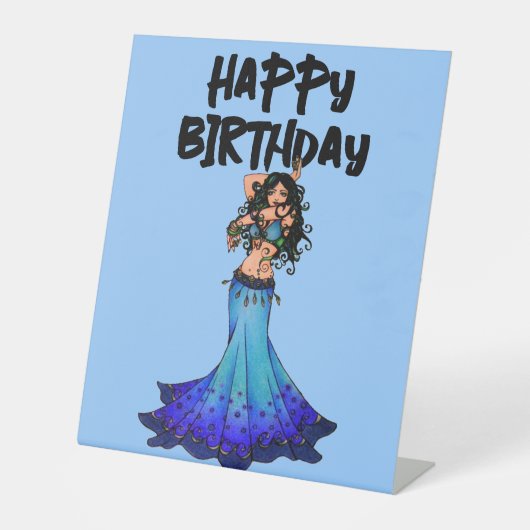Signe De Table Danseur du ventre Anniversaire (Recto)