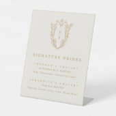 Signe De Table DAPHNE Simple Cream Mariage Signature Boisson (Recto)