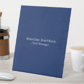 Signe De Table Dark Blue Modern Minimalist Simple Serif Font (In SItu)