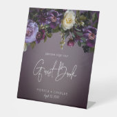 Signe De Table Dark Moody Purple Lavender Floral Wedding Guest (Recto)