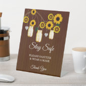 Signe De Table Dark Rustic Jaune Floral Mason Jar Sécurité des Ma (In SItu)