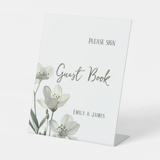 Signe De Table Dark Sage Green Botanical Wedding (Recto)