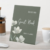 Signe De Table Dark Sage Green Botanical Wedding (In SItu)