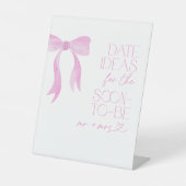 Signe De Table Date Idées Pink Bow Fête des mariées Jeu (Recto)