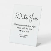 Signe De Table Date Jar Noir Blanc Wedding shower (Recto)