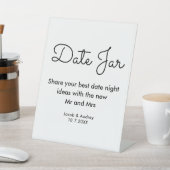 Signe De Table Date Jar Noir Blanc Wedding shower (In SItu)