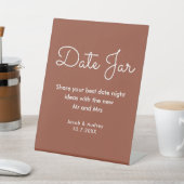 Signe De Table Date Jar Wedding shower Terracotta (In SItu)