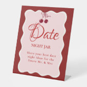 Signe De Table Date Night valentine Bridal Shower wedding Sign (Recto)
