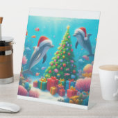 Signe De Table Dauphins de Noël (In SItu)