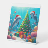 Signe De Table Dauphins de Noël (Recto)