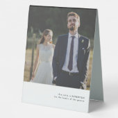 Signe de table de thème photo simple (Verso)