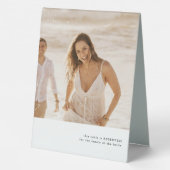 Signe de table de thème photo simple (Verso)