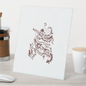 Signe De Table Décor rouge orangé (In SItu)