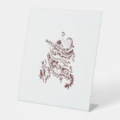 Signe De Table Décor rouge orangé (Recto)