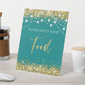 Signe De Table Décor turquoise Gold Party (In SItu)