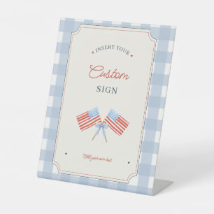 Signe De Table Décoration de fête patriotique personnalisée Ajout