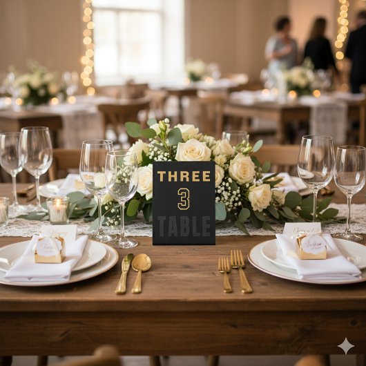 Signe De Table Décoration de réception de mariage élégante pour t
