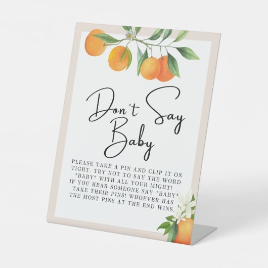 Signe De Table Décorations de baby shower Tablette Neutre Genre (Recto)