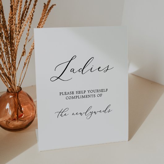 Signe De Table Délicate Black Calligraphy Dames Salle de bain