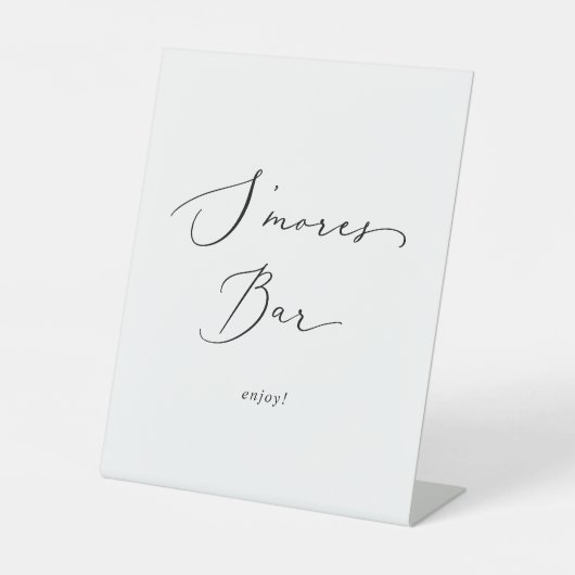 Signe De Table Delicate Black Calligraphy Mariage S'mores Bar (Recto)