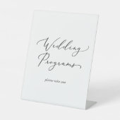 Signe De Table Delicate Black Calligraphy Programmes de mariage (Recto)