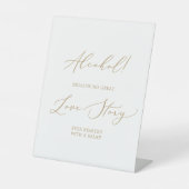 Signe De Table Delicate Gold Calligraphie Alcool Love Story (Recto)
