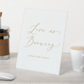 Signe De Table Delicate Gold Calligraphy Love (In SItu)