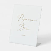 Signe De Table Delicate Gold Calligraphy Mariage Popcorn Bar (Recto)