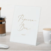 Signe De Table Delicate Gold Calligraphy Mariage Popcorn Bar (In SItu)
