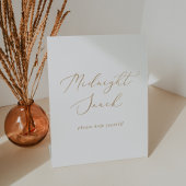 Signe De Table Delicate Gold Calligraphy Mariage Snack de minuit
