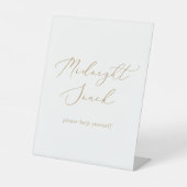 Signe De Table Delicate Gold Calligraphy Mariage Snack de minuit (Recto)