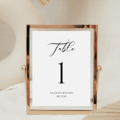 Signe De Table DELUXE Mariage Calligraphie Numéro de tableau