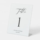 Signe De Table DELUXE Mariage Calligraphie Numéro de tableau (Recto)