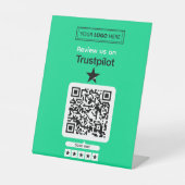 Signe De Table Demande d'avis Trustpilot avec code QR scannable (Recto)