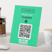 Signe De Table Demande d'avis Trustpilot avec code QR scannable (In SItu)