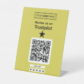 Signe De Table Demande d'avis Trustpilot avec code QR scannable (Recto)