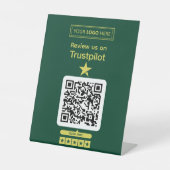 Signe De Table Demande d'avis Trustpilot avec code QR scannable (Recto)