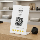 Signe De Table Demande d'examen de code QR moderne pour les entre