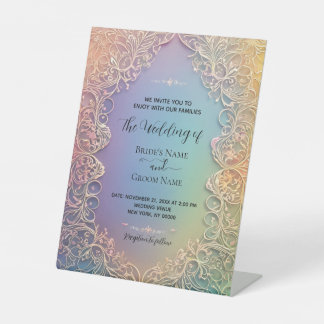 Signe De Table Dentelle délicate Faire-part de mariage