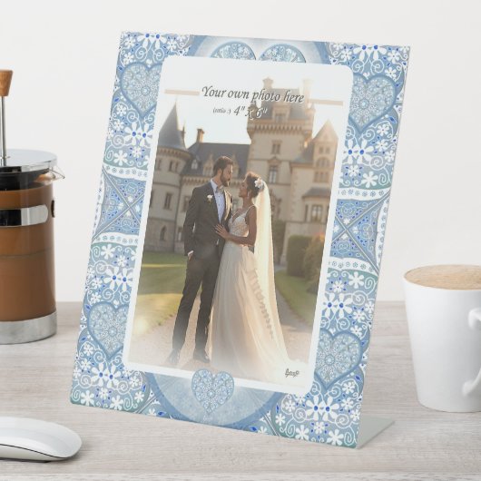 Signe De Table Dentelle en céramique bleu clair (In SItu)