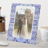 Signe De Table Dentelle en céramique Bleu de grèce (In SItu)