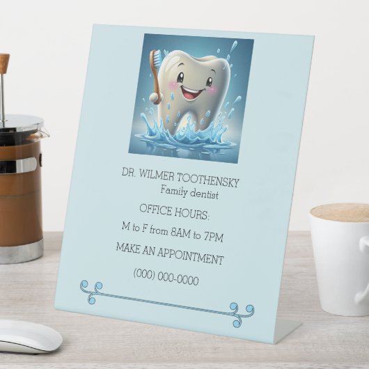 SIGNE DE TABLE " DENTIST OFFICE PEDESTAL " (In SItu)