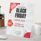 Signe De Table Dépliant de vente du vendredi noir, Affiche de ven (In SItu)