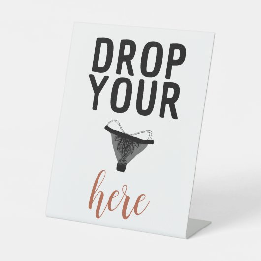 Signe De Table Déposez vos culottes ici (Recto)