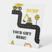 Signe De Table Déposez Votre Cadeau Ici Chauffage de construction (Recto)