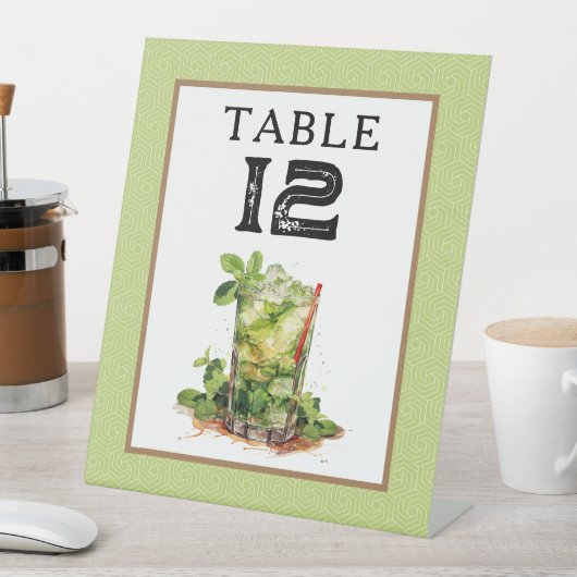 Signe De Table Derby Mint Julep Table Number (In SItu)