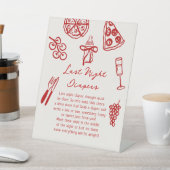 Signe De Table Dernier Night Diapers Pizza Baby shower Jeu (In SItu)