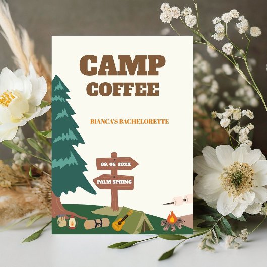 Signe De Table Dernier Sentier Avant Le Veil Camp Coffee