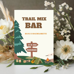 Signe De Table Dernier sentier avant le Veil Trail Mix Bar Signal