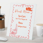 Signe De Table Dernier Toast On the Coast Drink Menu bachelorette (In SItu)